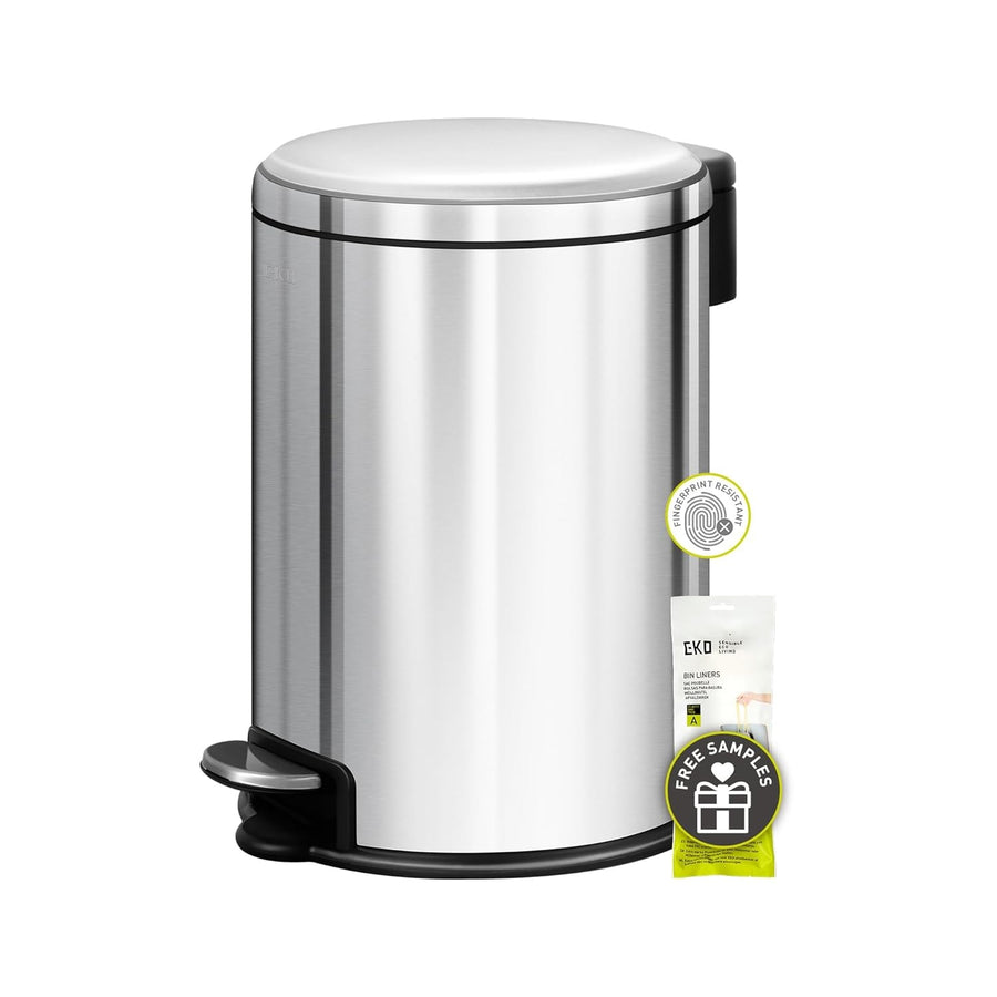 3L Stainless Steel Pedal Bin Small Bathroom Bedroom Trash Can