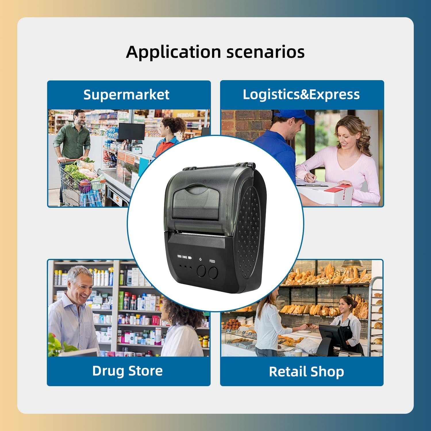 NetumScan Bluetooth Thermal Receipt Printer 2" Mini USB POS 58mm