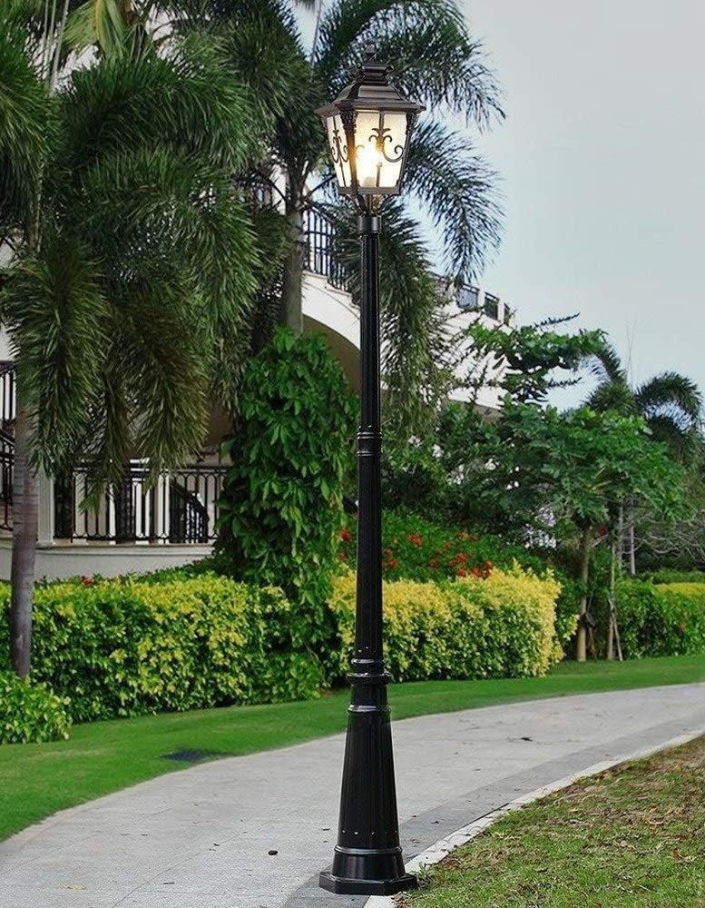 240cm Black Outdoor Lamp Post Light E27 Waterproof Garden Lantern