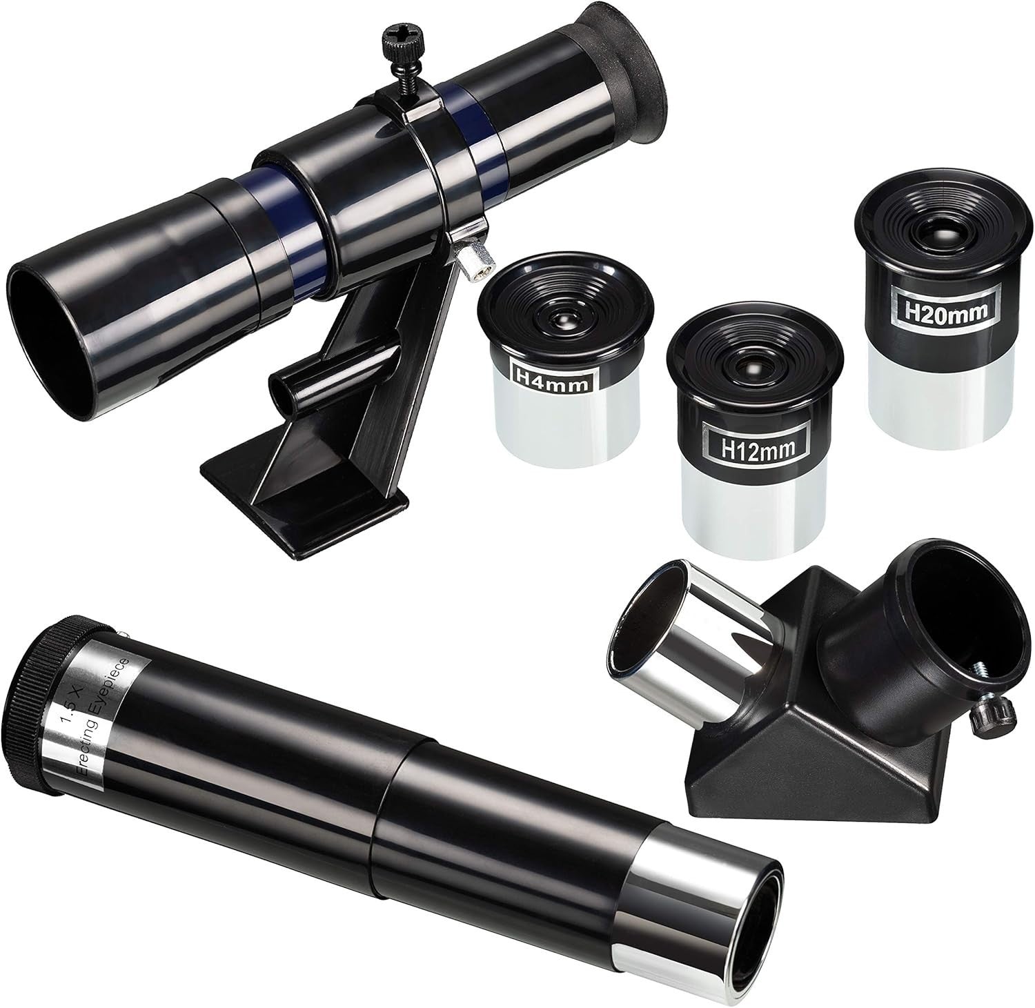 70/900 Blue/Black Refractor Telescope Altazimuth/EQ Mount w/ Tripod Kit