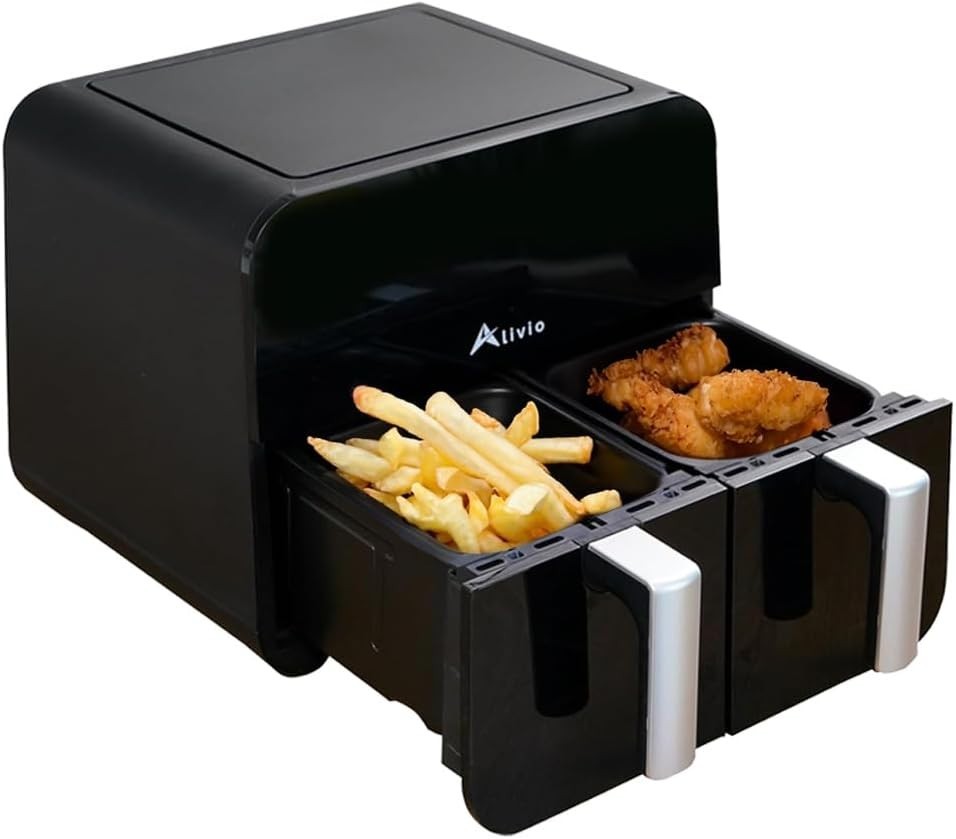 9L Dual Basket Air Fryer | 12 Presets, Visual Window, 2400W, Low-Oil Family Size