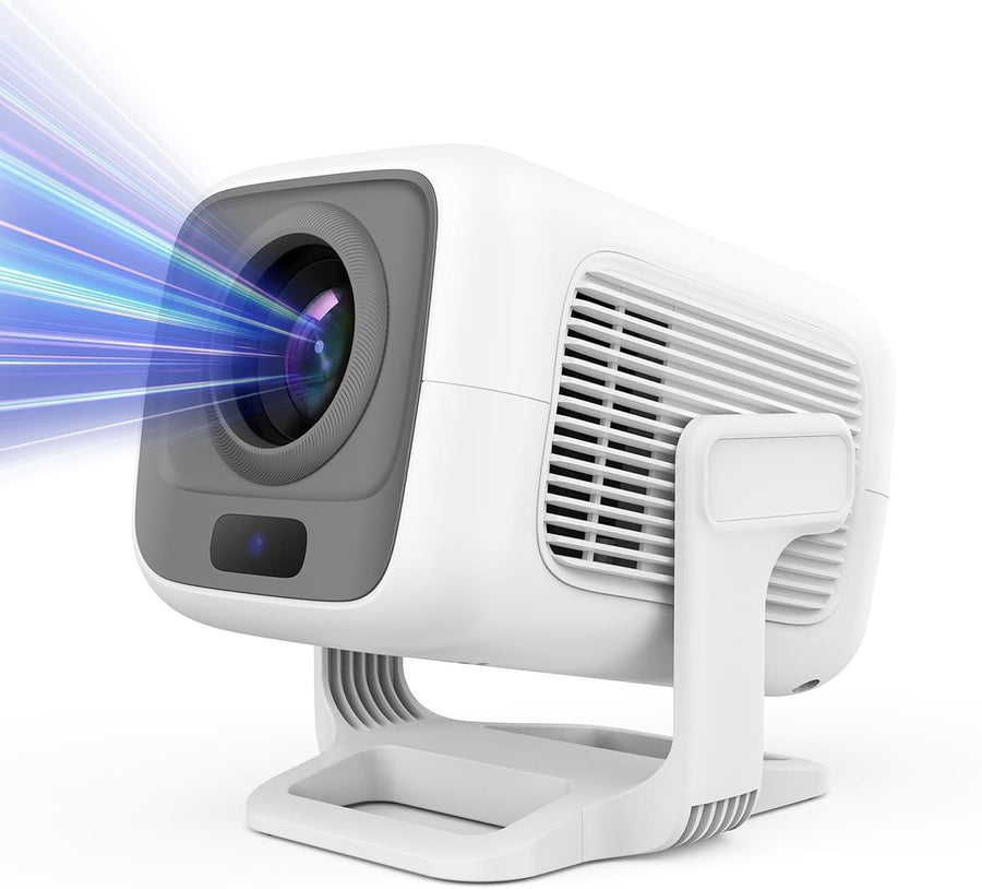 Mini 1080P Projector WiFi 6 Bluetooth Auto Keystone 4K Support Portable