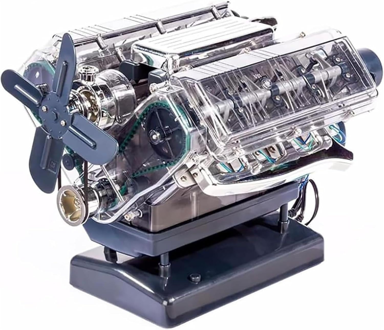 V8 Engine Model Kit LED Sound Base DIY Build STEM Educational Gift