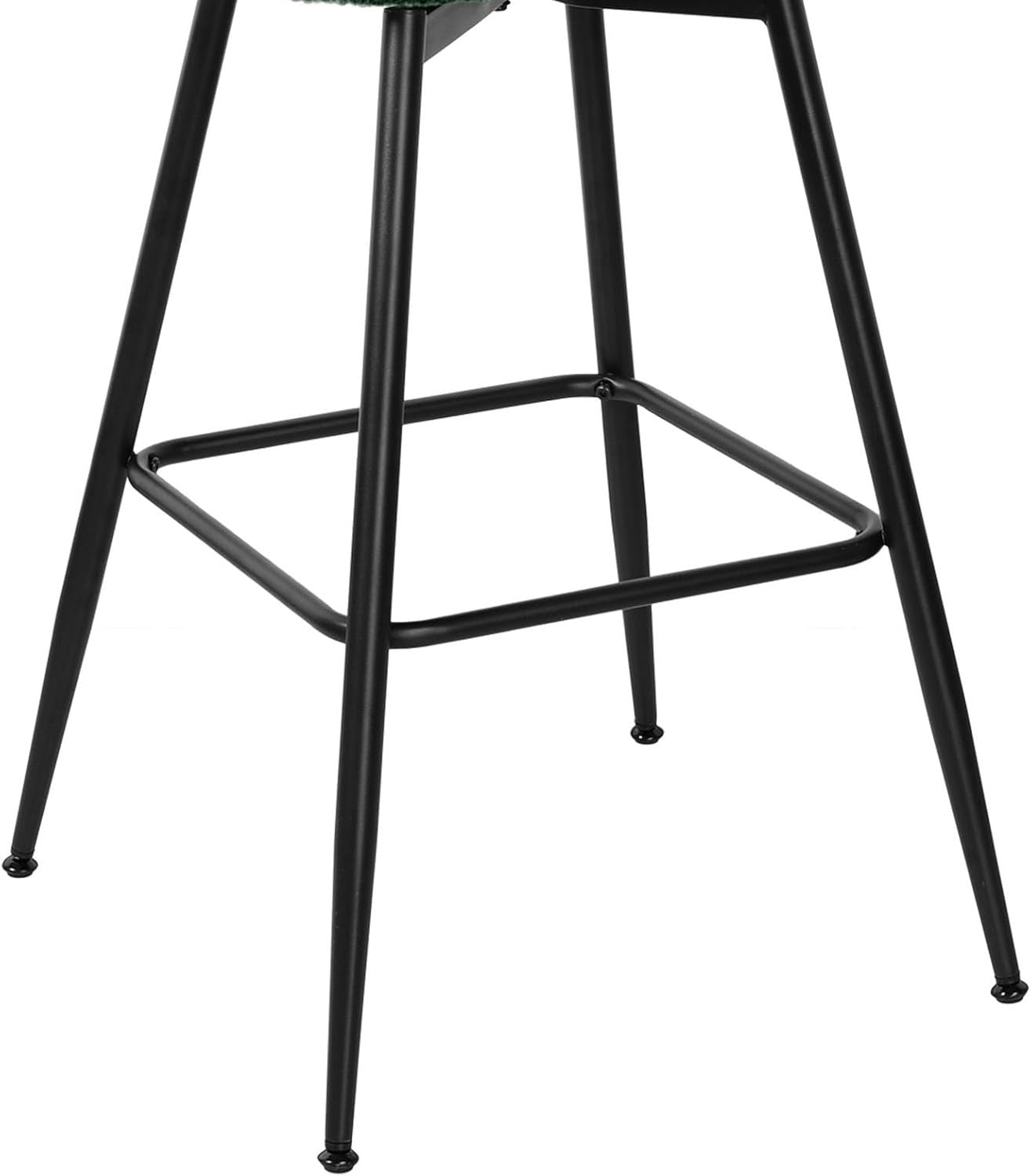 Set of 4 Swivel Bar Stools Rattan Back Upholstered Counter Height Kitchen Seats