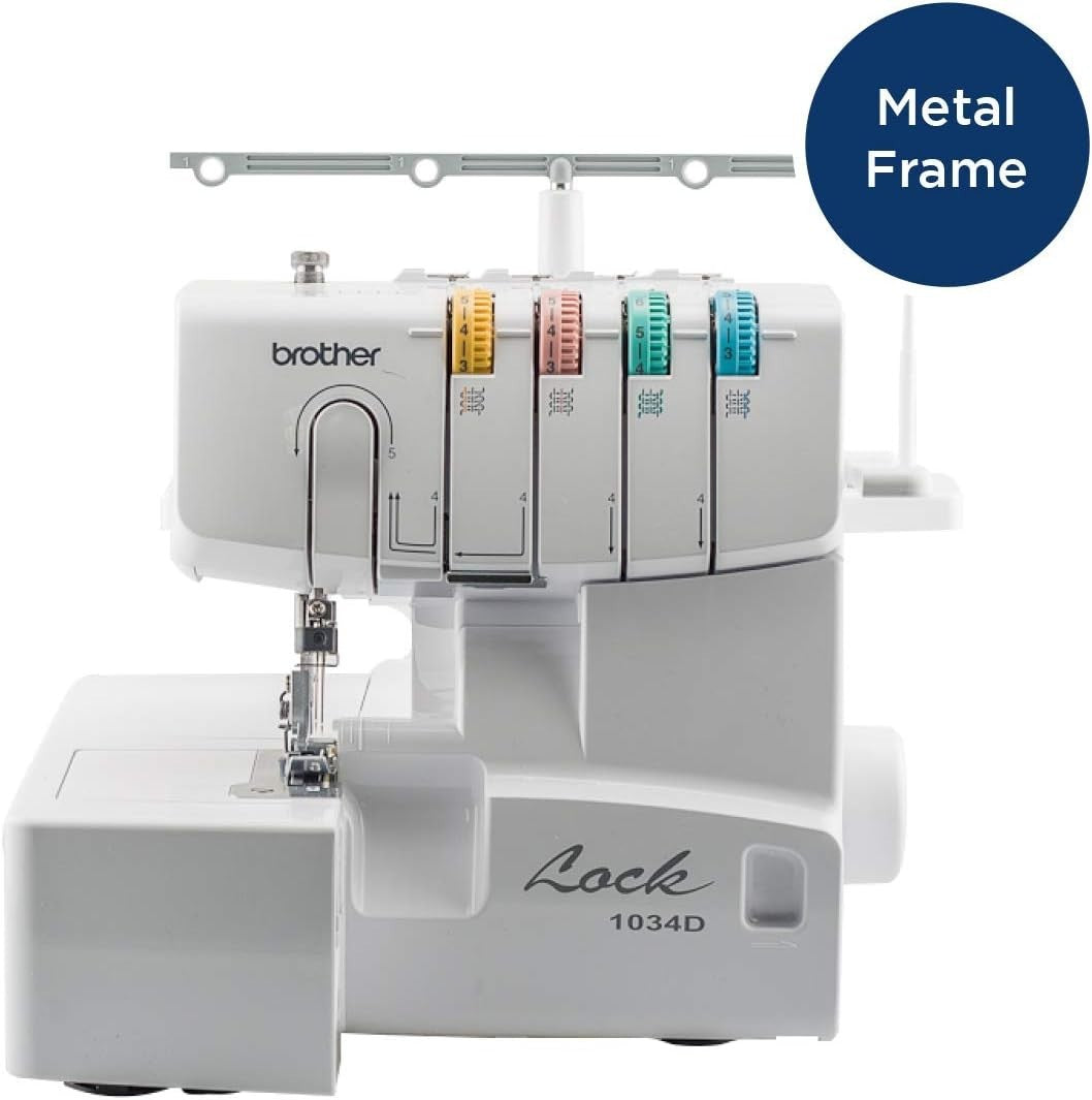 Heavy Duty Serger Overlock Machine 1300 SPM 3 4 Thread Metal Frame