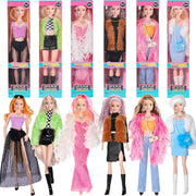 11.5 Inch Princess Dolls Set 6 Pack Fashion Dolls w/ Dresses Accessories