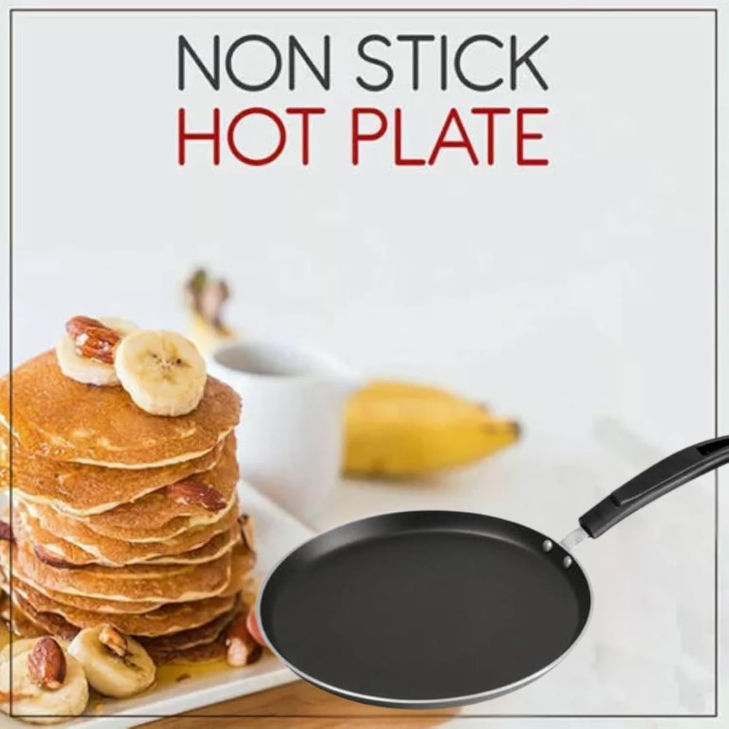 29cm Non-Stick Pancake & Crepe Pan Forged Aluminium Tawa Induction Safe