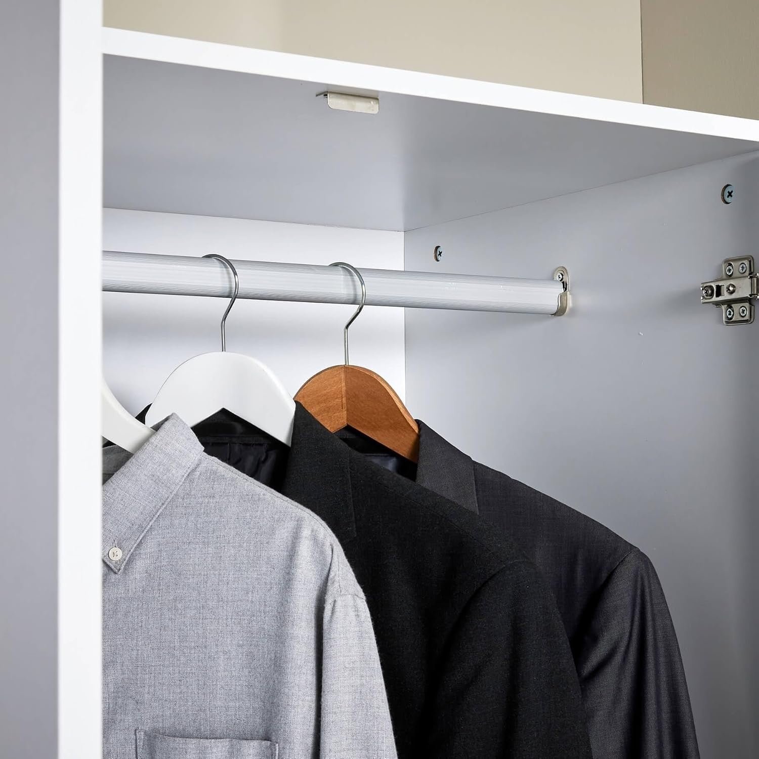 White 2 Door Wardrobe with 3 Drawers & Rail – Bedroom Storage Cabinet