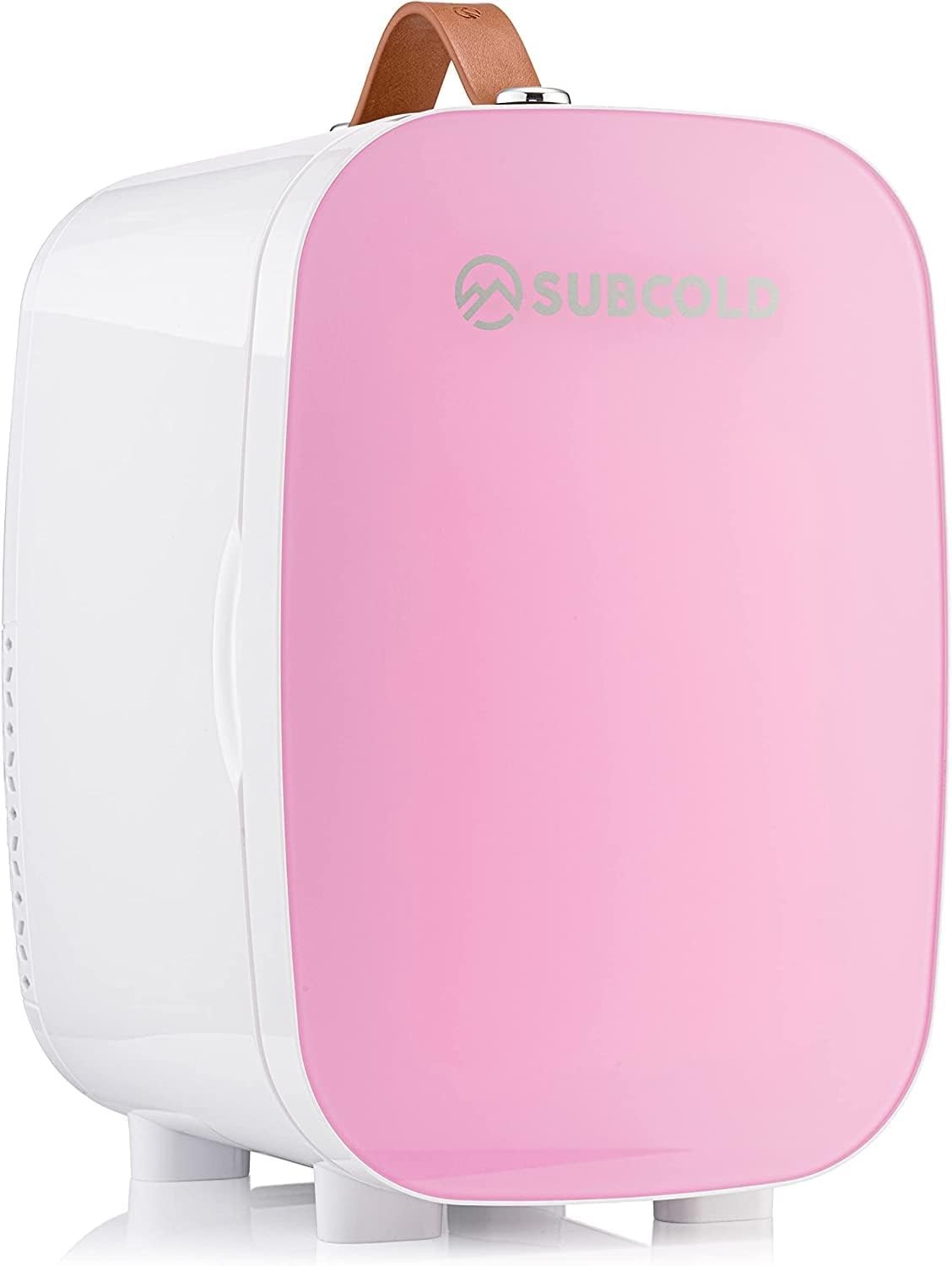 6L Mini Fridge Cooler USB & AC Portable for Bedroom Car Office Pink