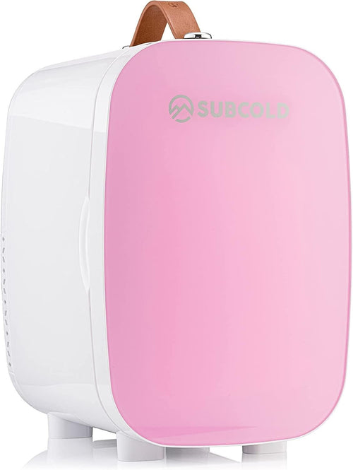 6L Mini Fridge Cooler USB & AC Portable for Bedroom Car Office Pink