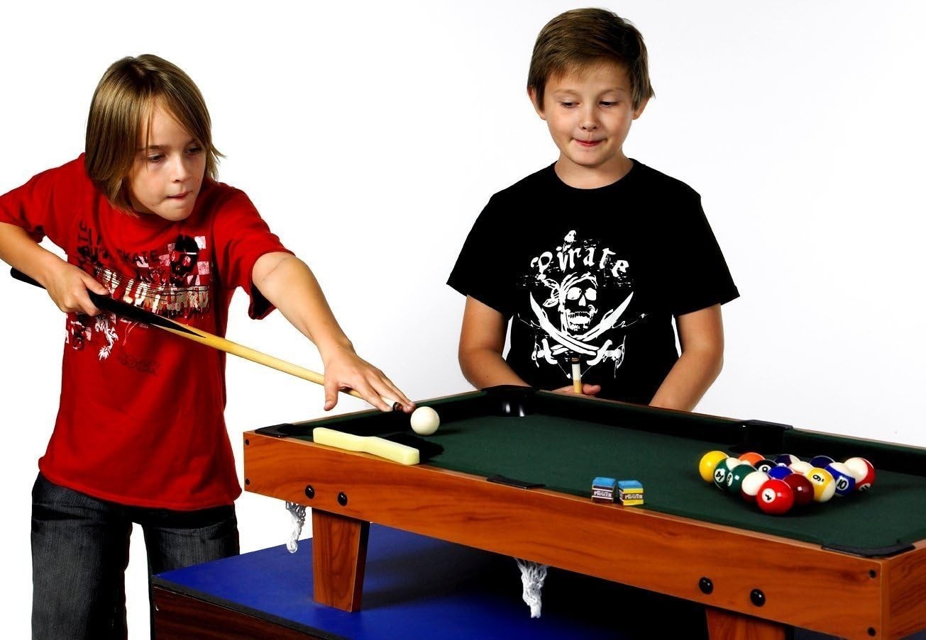 3FT Tabletop Pool Table Mini Billiards Set w Hidden Ball Return