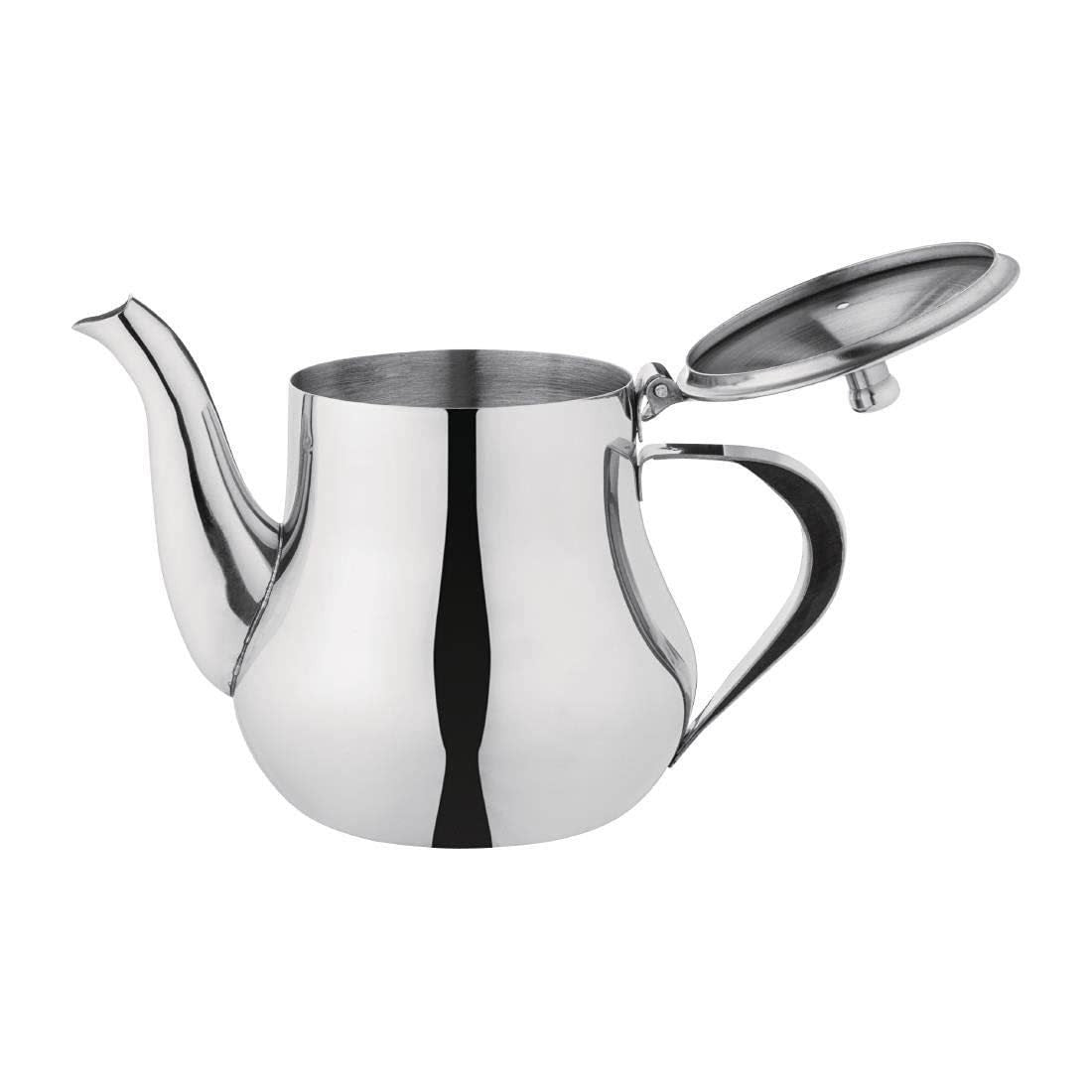 Arabian Stainless Steel Teapot 700ml Silver Tea Pot Mirror Finish