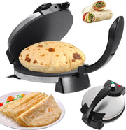 12" Electric Roti & Tortilla Maker 2000W | Non-Stick Double-Heated Press