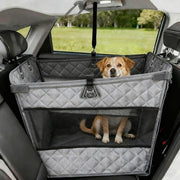 Grey Dog Car Seat Hard Bottom Waterproof Booster Bed Large Dogs L