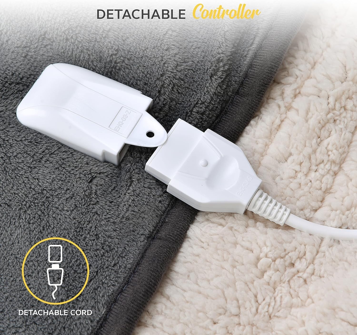 Electric Heated Throw Blanket 130x160cm 9 Heat Levels Timer Washable