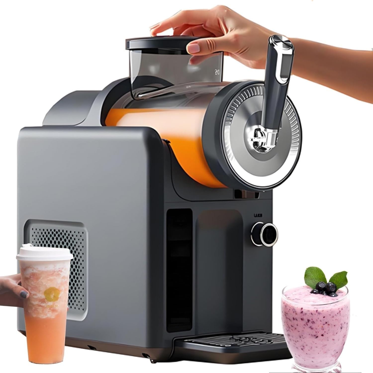 Commercial Slush Machine 1.8L Frozen Drink Maker 5 Modes Auto Clean
