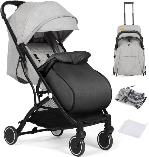 Lightweight Baby Stroller One-Hand Fold Compact Travel Buggy From Birth 15kg