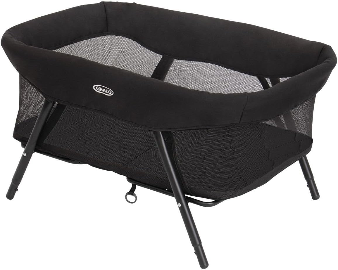 Portable Bedside Baby Bassinet Crib Travel Cot Folding Lightweight with Storage