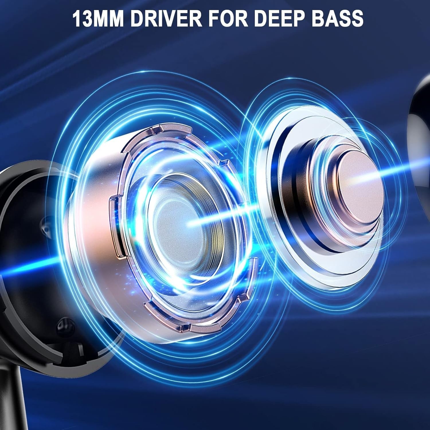 Wireless Bluetooth 5.4 Earbuds 40H ENC Noise Cancel HiFi Stereo Deep Bass