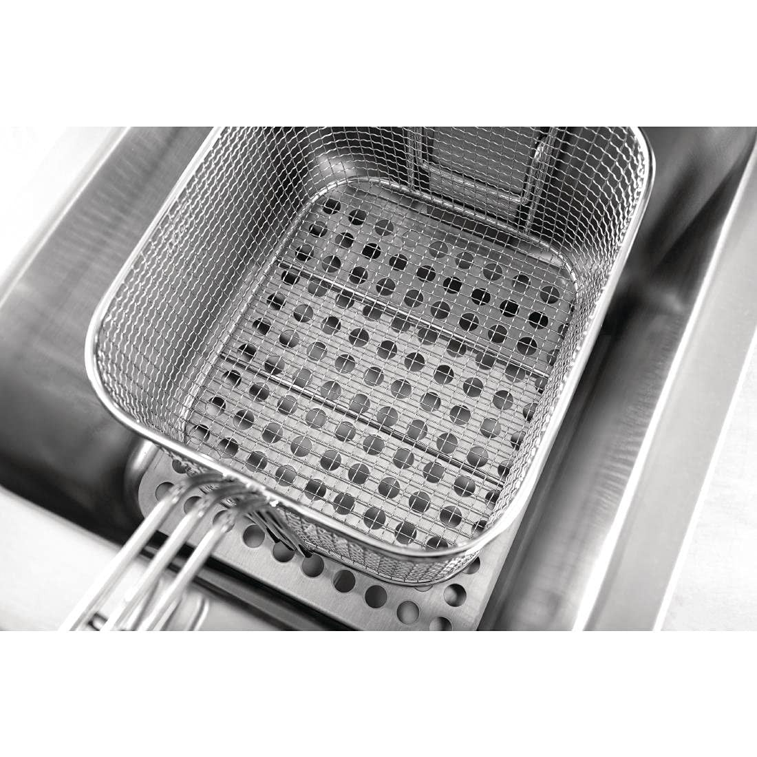 7.5L Induction Deep Fat Fryer 3000W Stainless Steel Countertop