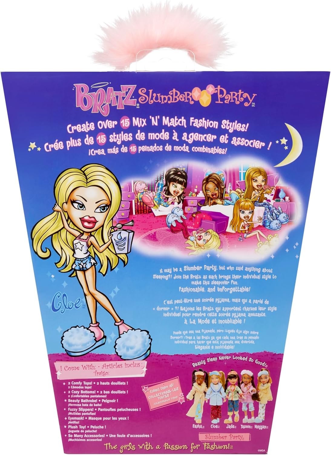 Blonde Slumber Party Fashion Doll Pajamas Plush Sleepover Set