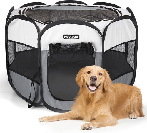 Foldable Portable Pet Playpen Indoor Outdoor Dog Cat Puppy Fence 109x109x58cm