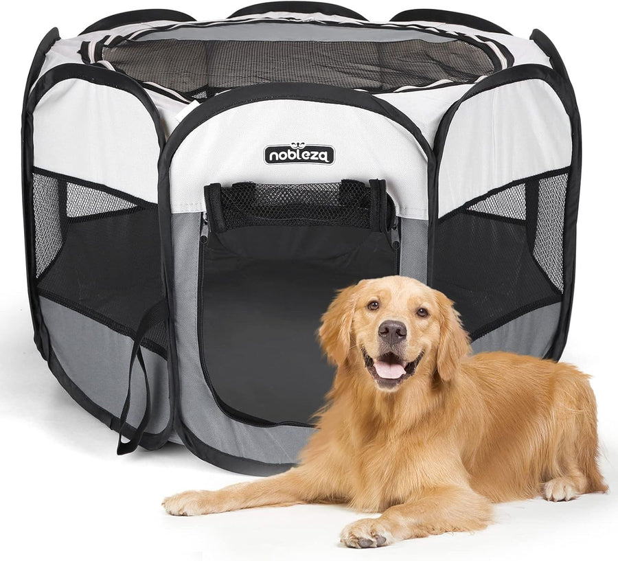 Foldable Portable Pet Playpen Indoor Outdoor Dog Cat Puppy Fence 109x109x58cm