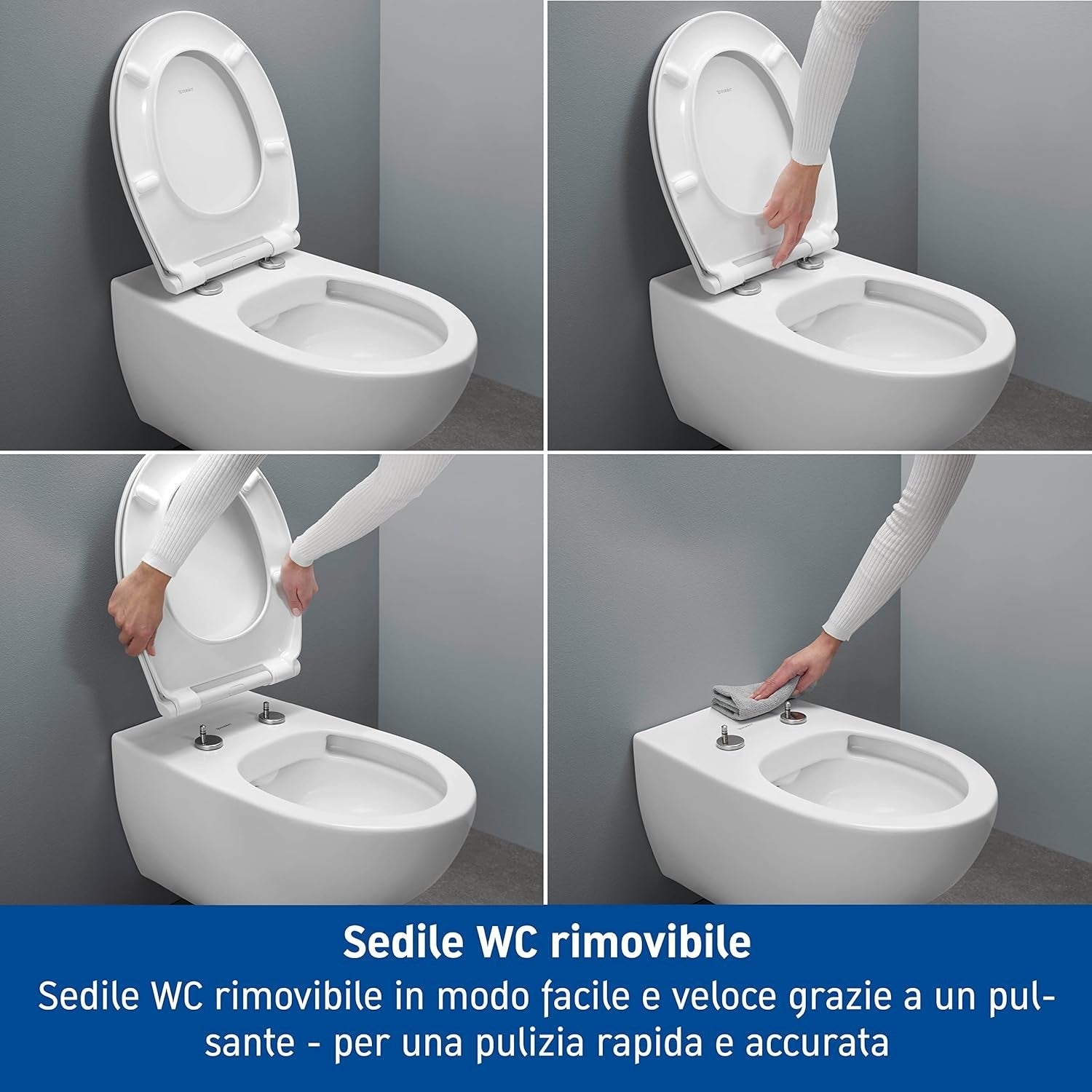 Universal Oval Toilet Seat Soft Close Quick Release Urea Thermoset White EU