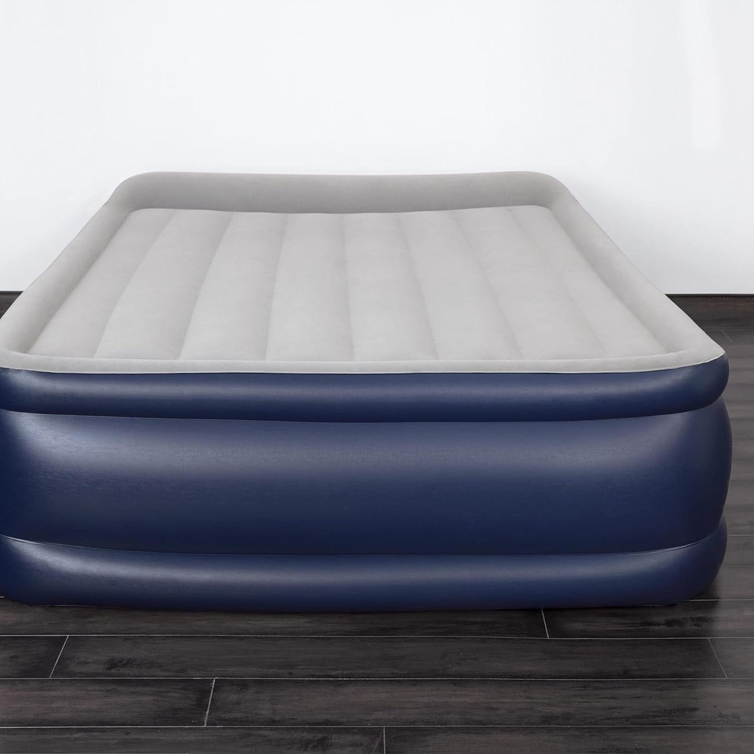 High Rise King Airbed w/ Built-In Pump & Flocked Pillow for Camping