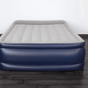 High Rise King Airbed w/ Built-In Pump & Flocked Pillow for Camping