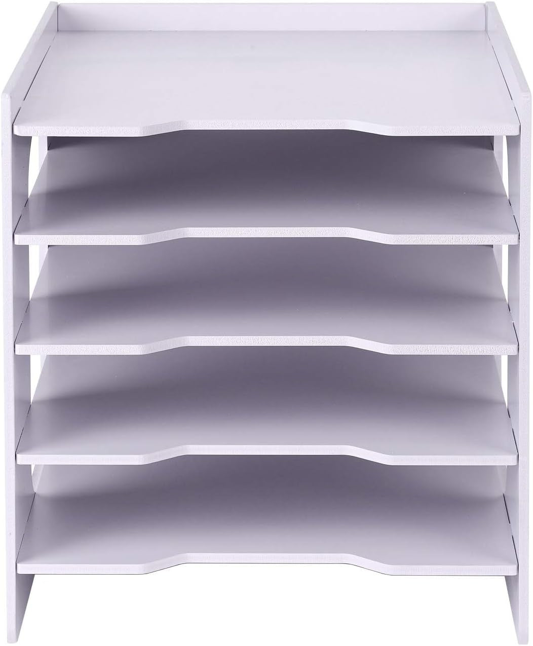 5 Tier Desk Organizer File Tray A4 Paper Storage Desktop Office Rack