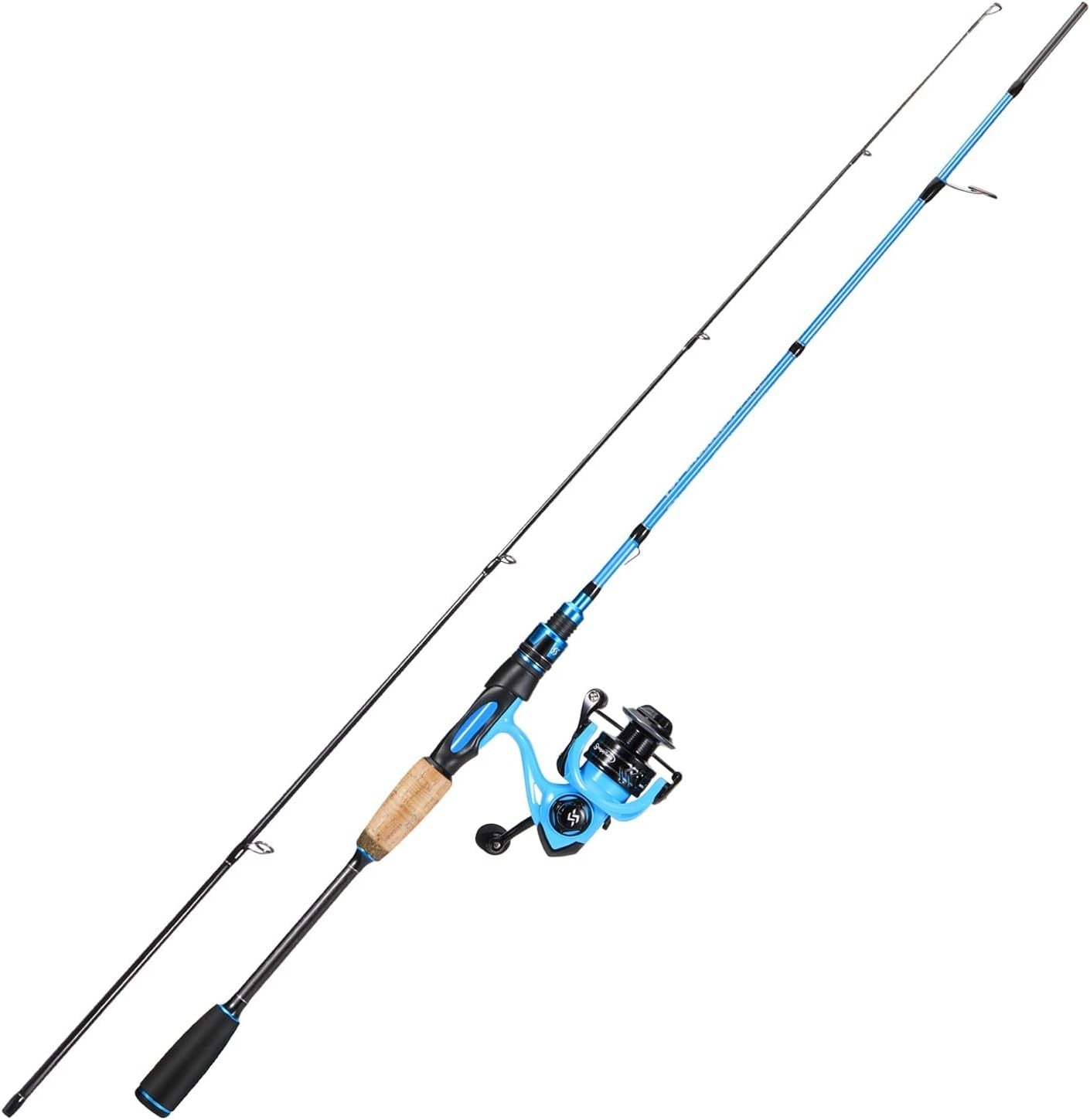 2.1M Carbon Spinning Rod & Reel Combo – Portable Bass Fishing Kit