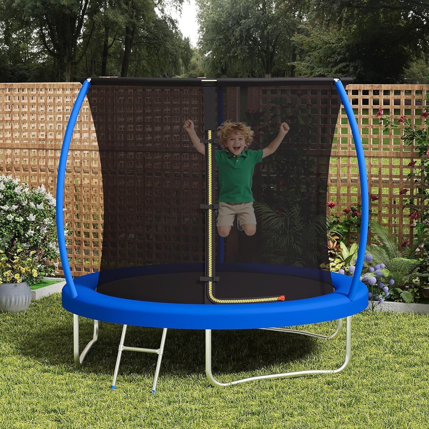 8ft Outdoor Garden Trampoline Safety Enclosure Net Family Fun