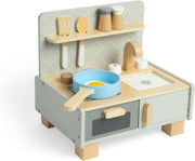 Wooden Tabletop Kids Play Kitchen Mini Pretend Cooking Toy Set