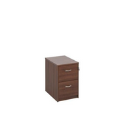 Walnut Wooden Filing Cabinet 2 Drawer Lockable 73cm Office Storage