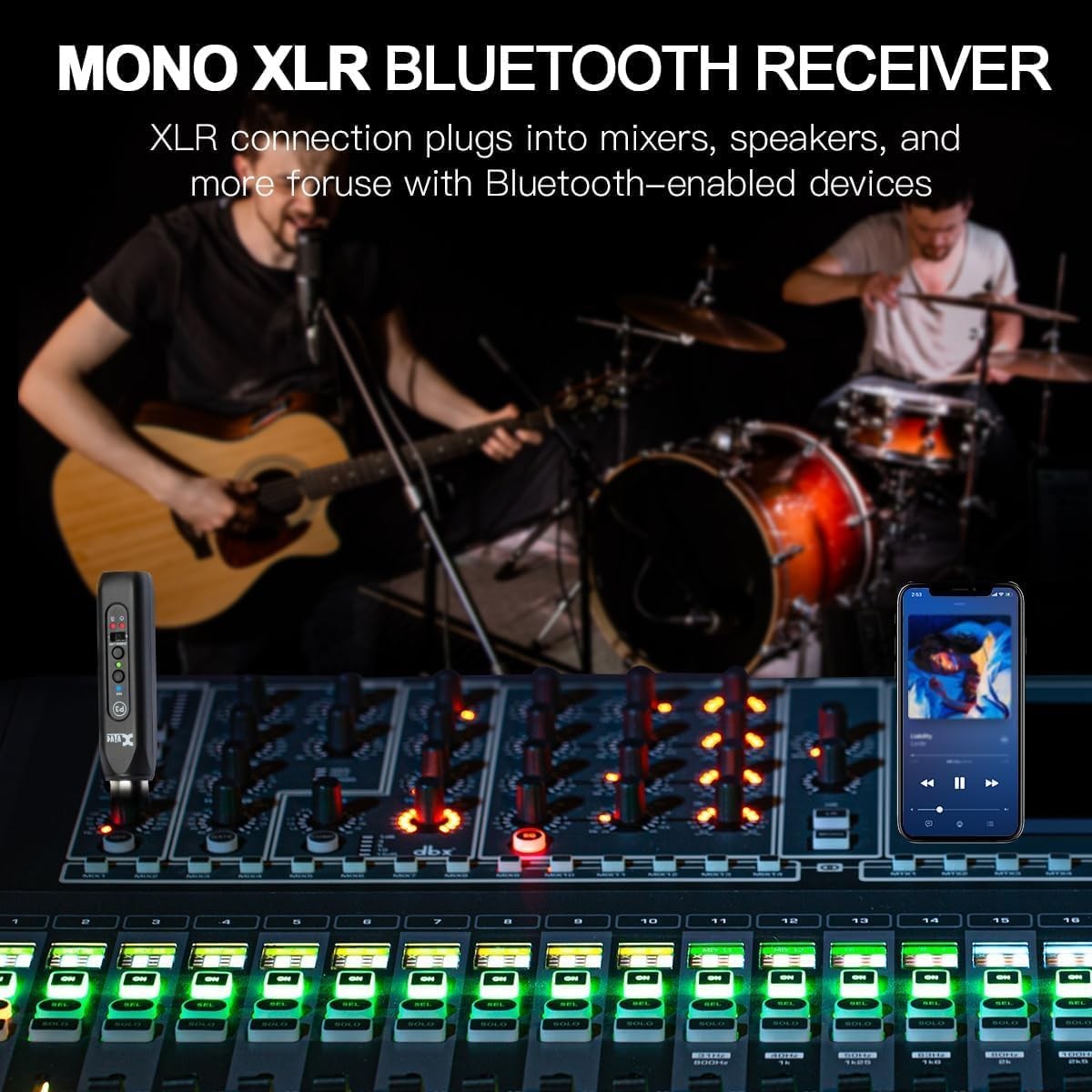 Premium Wireless Bluetooth XLR Audio Receiver for Mixer PA DJ System