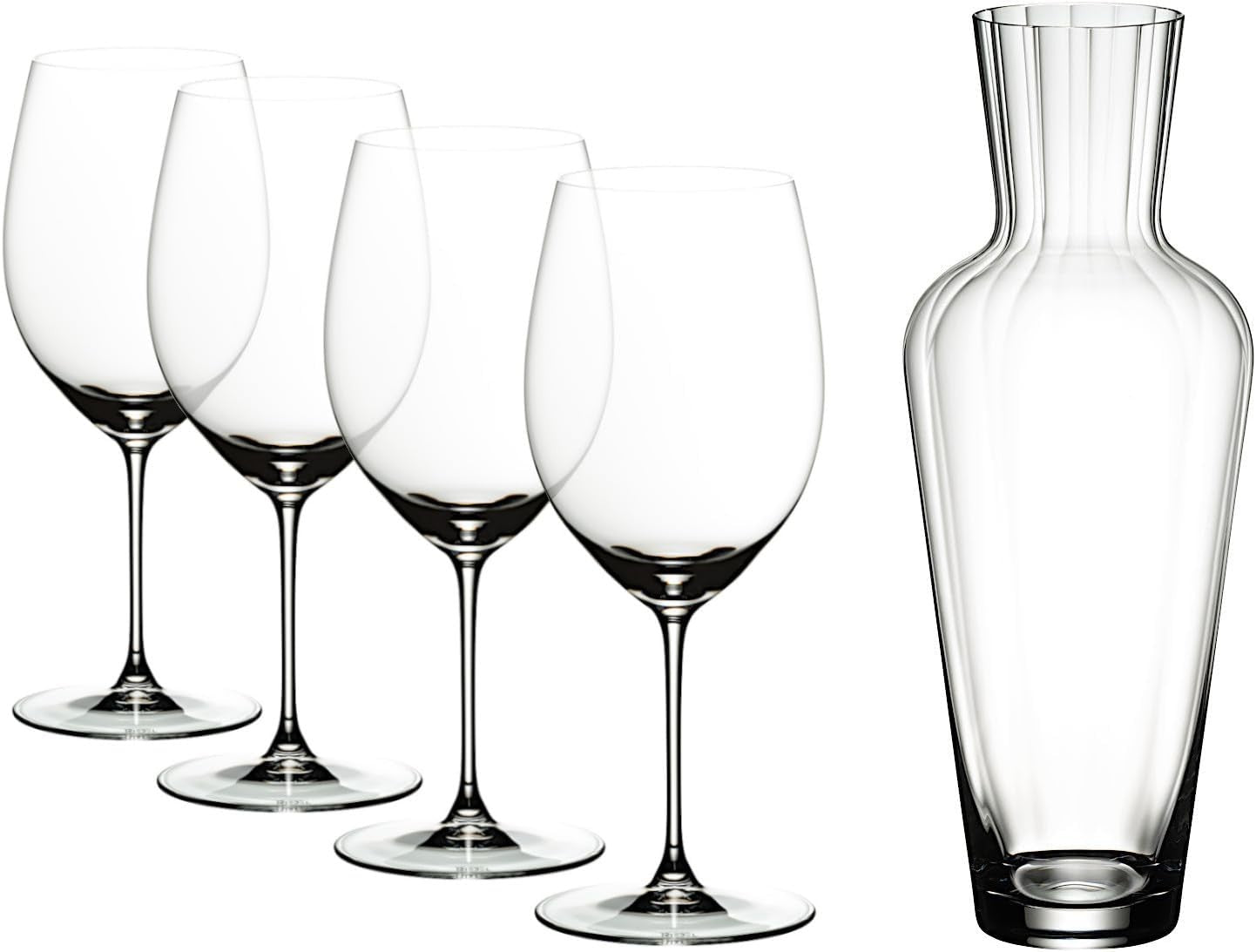 Premium Crystal Wine Decanter & 4 Glass Set – Scratch-Resistant Elegant Gift
