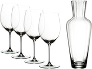 Premium Crystal Wine Decanter & 4 Glass Set – Scratch-Resistant Elegant Gift