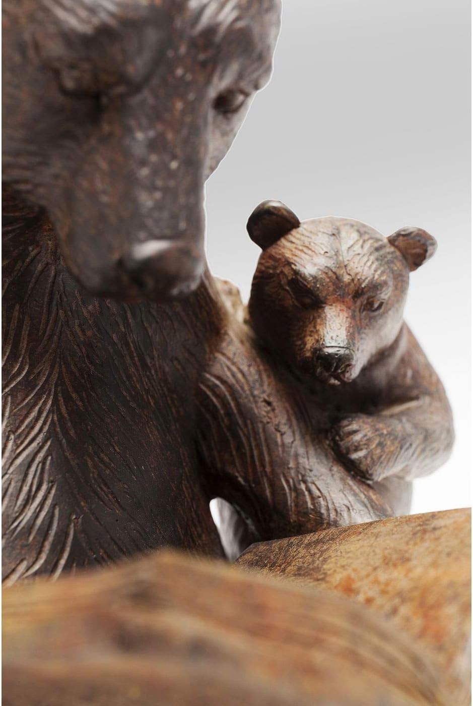 Reading Bear Figurine • Rustic Animal Sculpture • Cozy Home Decor Gift Ornament