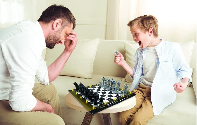 Electronic Chess Set with Light & Sound | 64 Difficulty Levels | Tactile