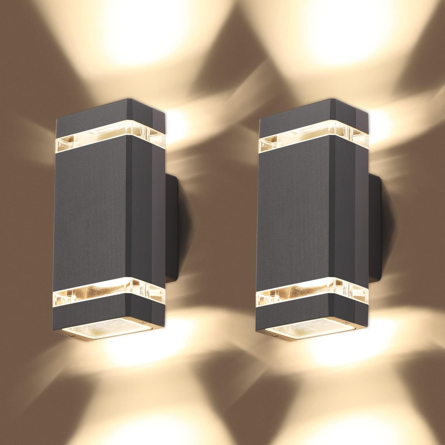 Waterproof Outdoor Wall Lights Up Down LED Porch Sconce Modern Grey