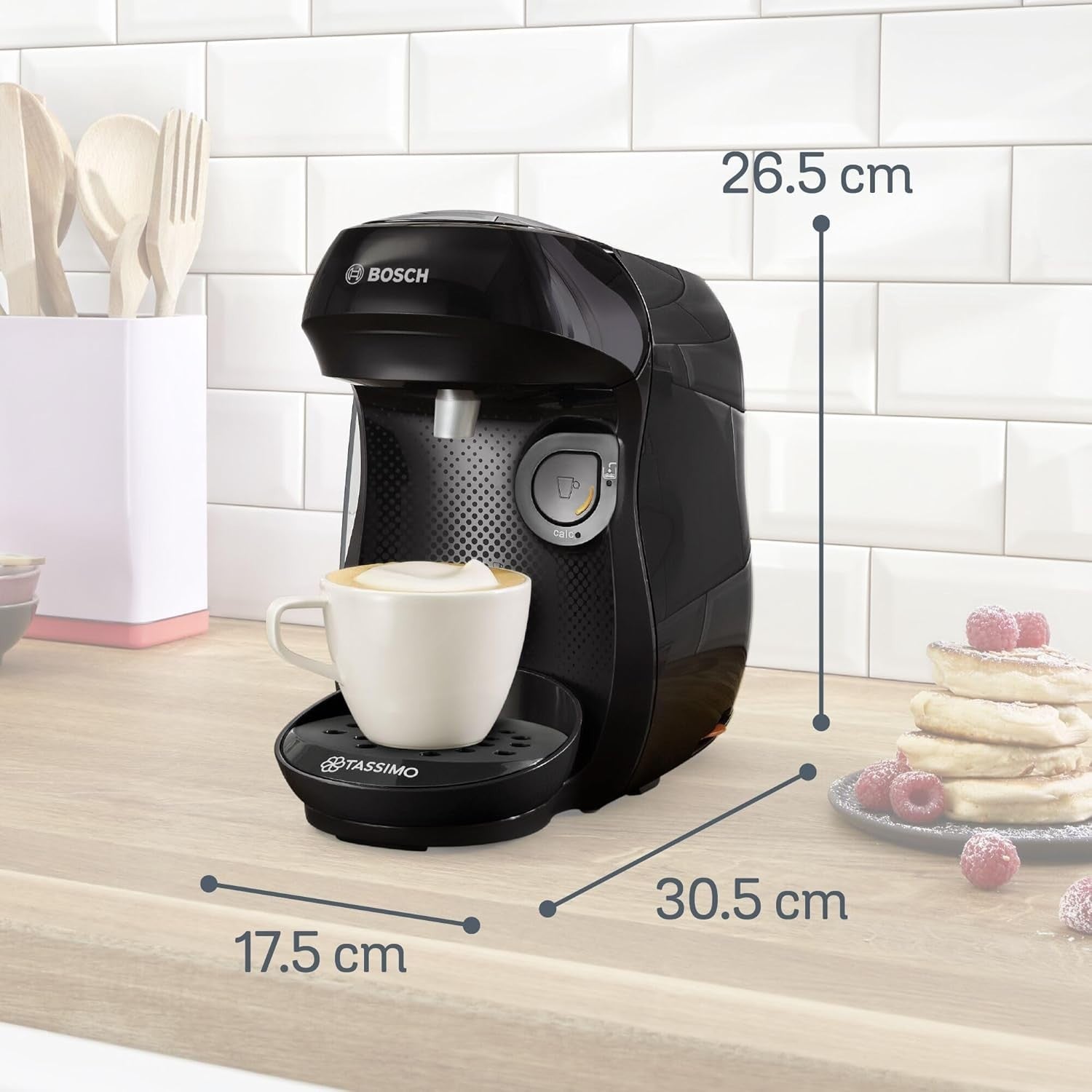 Pod Coffee Machine with Auto Clean, Adjustable Cup Size & Descaling Bundle