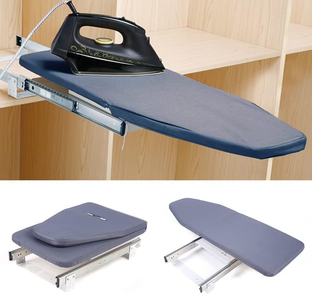 Foldable Tabletop Ironing Board Wall Mounted Compact Heat Resistant Grey