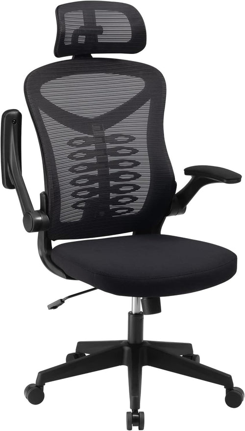 Ergonomic Mesh Office Chair Desk Seat Adjustable Lumbar Headrest Recline Black