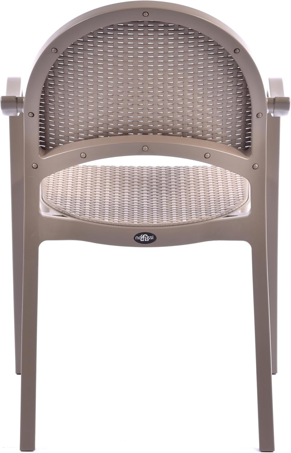 Rattan Effect Garden Armchair Outdoor Patio Chair Stackable Polypropylene