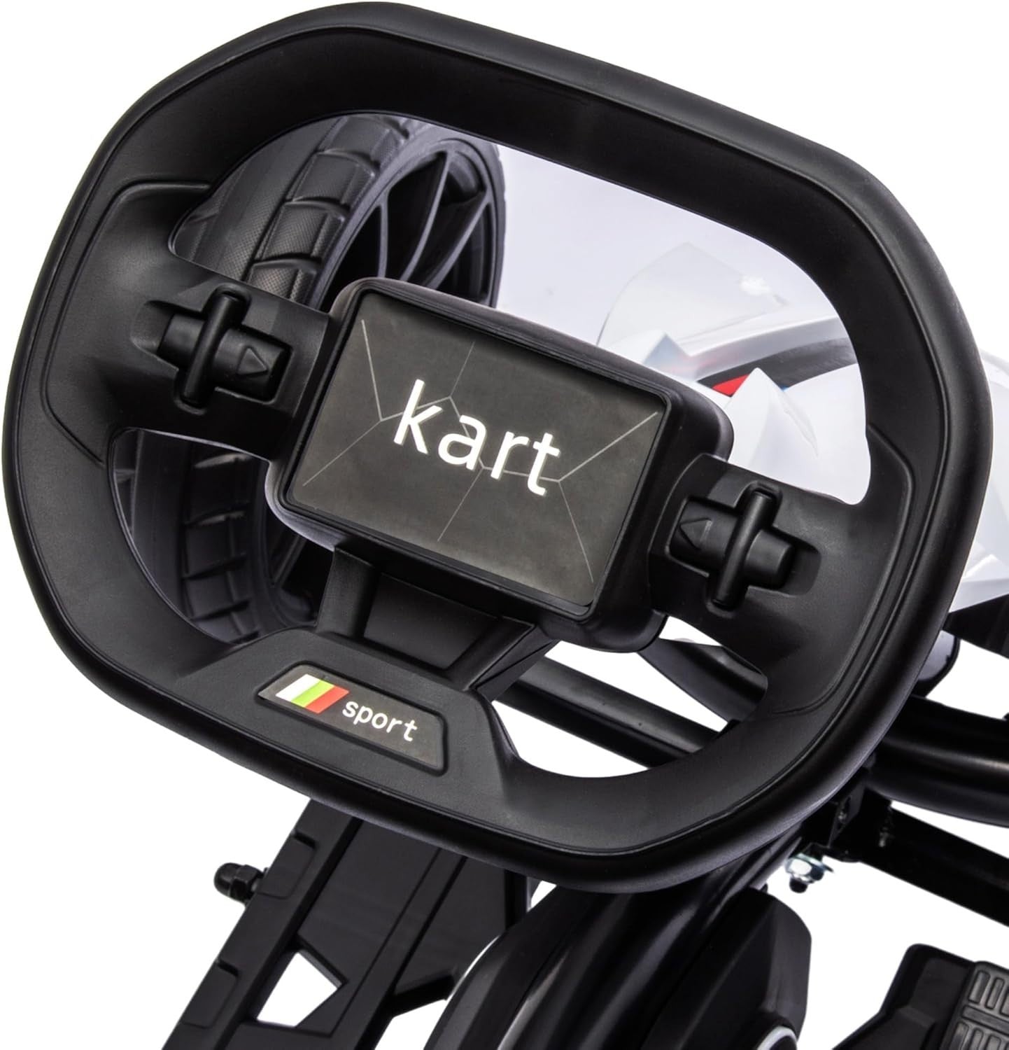 Kids Electric Go Kart 12V Drift Kart Ride On Car White 30kg Seat Belt