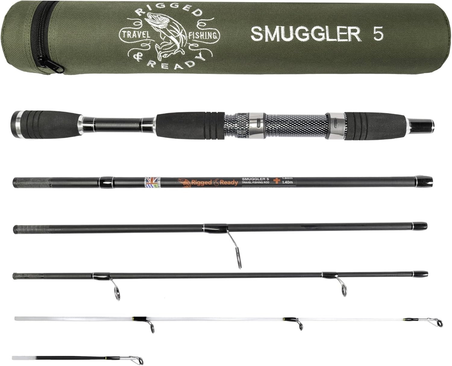 Smuggler 5 Travel Fishing Rod – Super Compact, Spin & Fresh/Saltwater