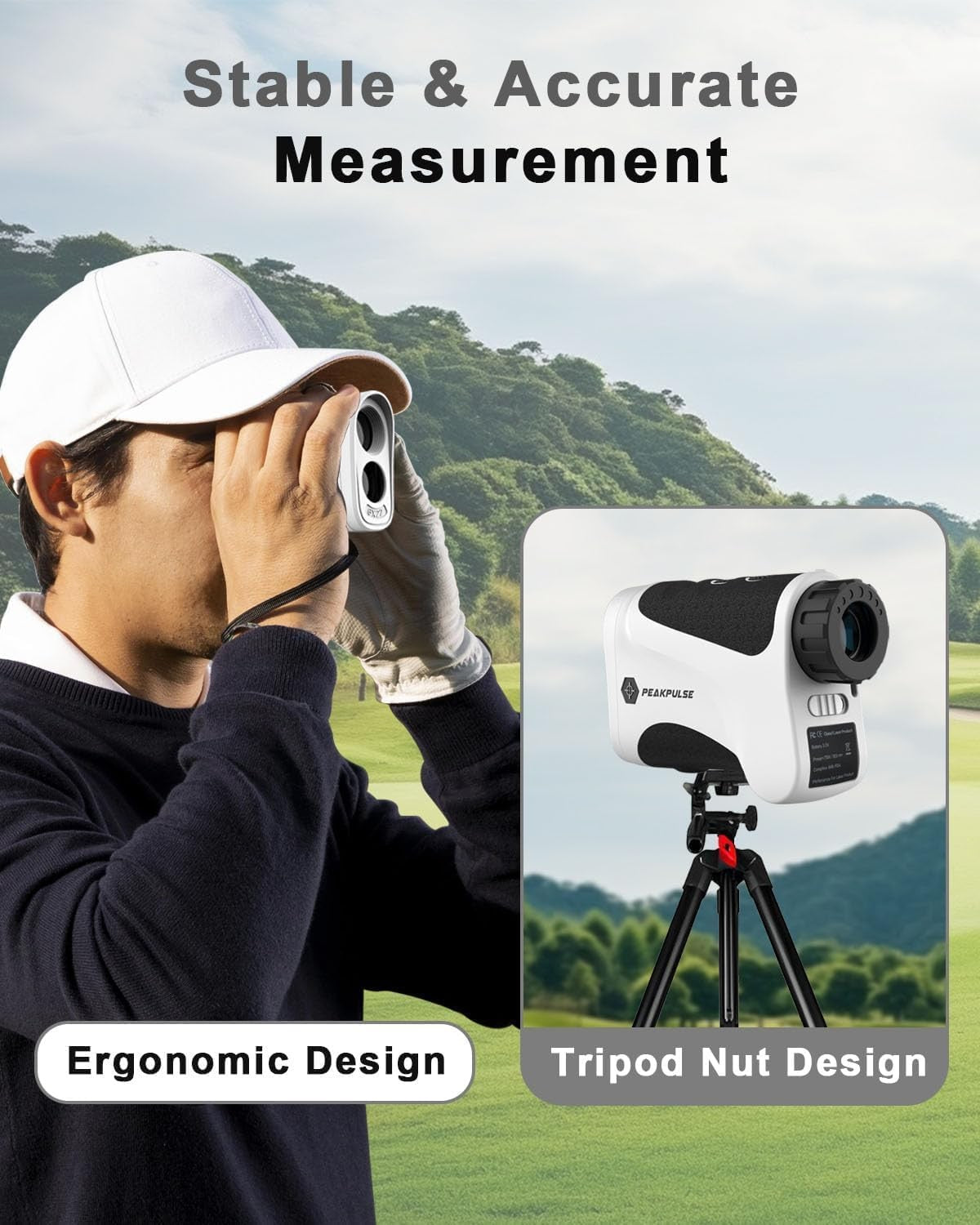 Golf Range Finder 656 Yards Slope Flag Lock Vibration 6X Magnification