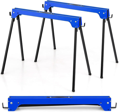 Folding Sawhorse Twin Pack Heavy Duty 454kg 2x4 Support Arms Portable 92x48