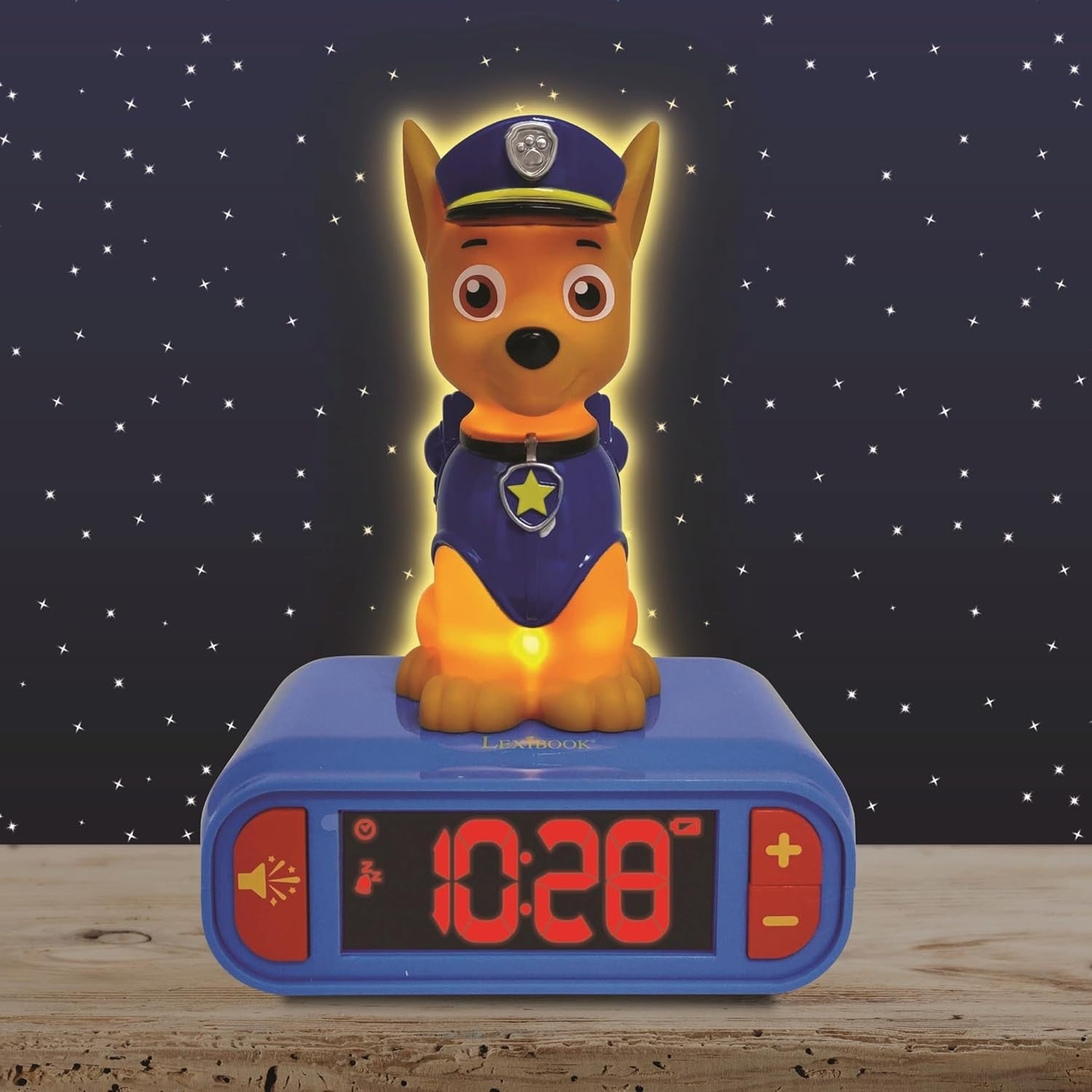Kids Alarm Clock Night Light LCD Snooze Sound Effects Bedside Clock Toy
